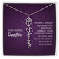 My Daughter birth flower name necklace
