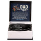 Father's gift. Leather bracelet to show Dad how much you love him. Living life to the fullest. With Message Card
