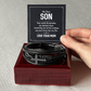 To Son from Mom cross bracelet