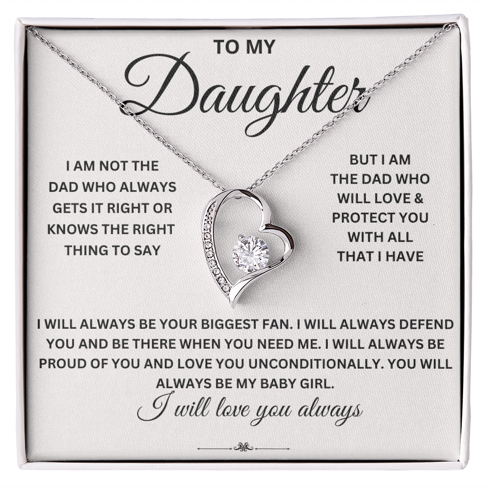 To daughter from Dad - Forever Love Necklace