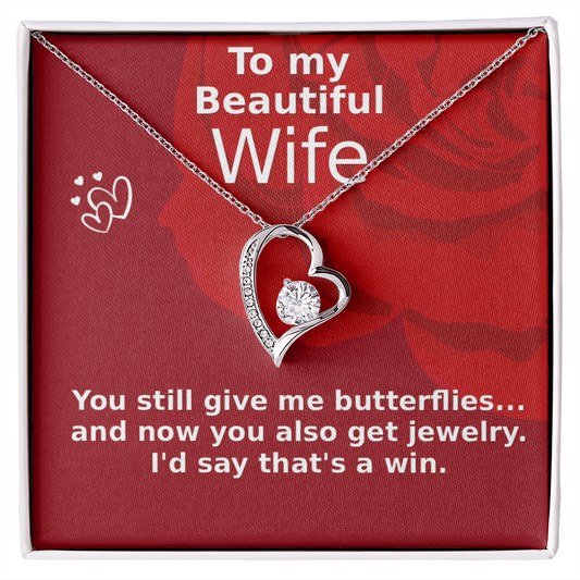 To My Beautiful Wife. Forever Love Necklace