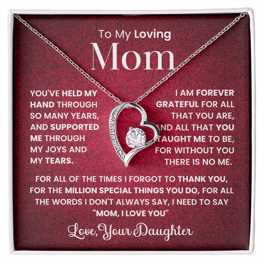 To my loving Mom forever love necklace