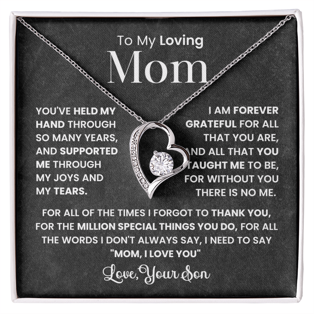To Mom from Son - Forever Love necklace