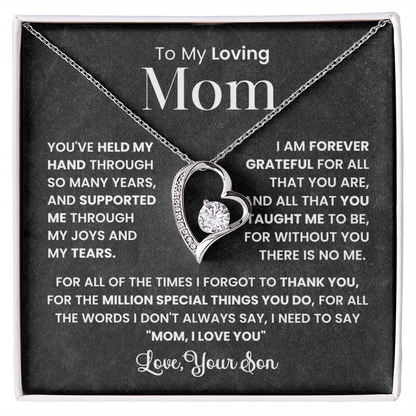 To Mom from Son - Forever Love necklace