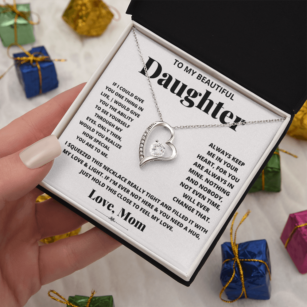 Forever love necklace from mom to daughter