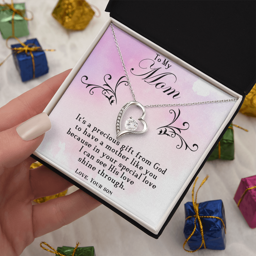 To My Mom Forever love necklace