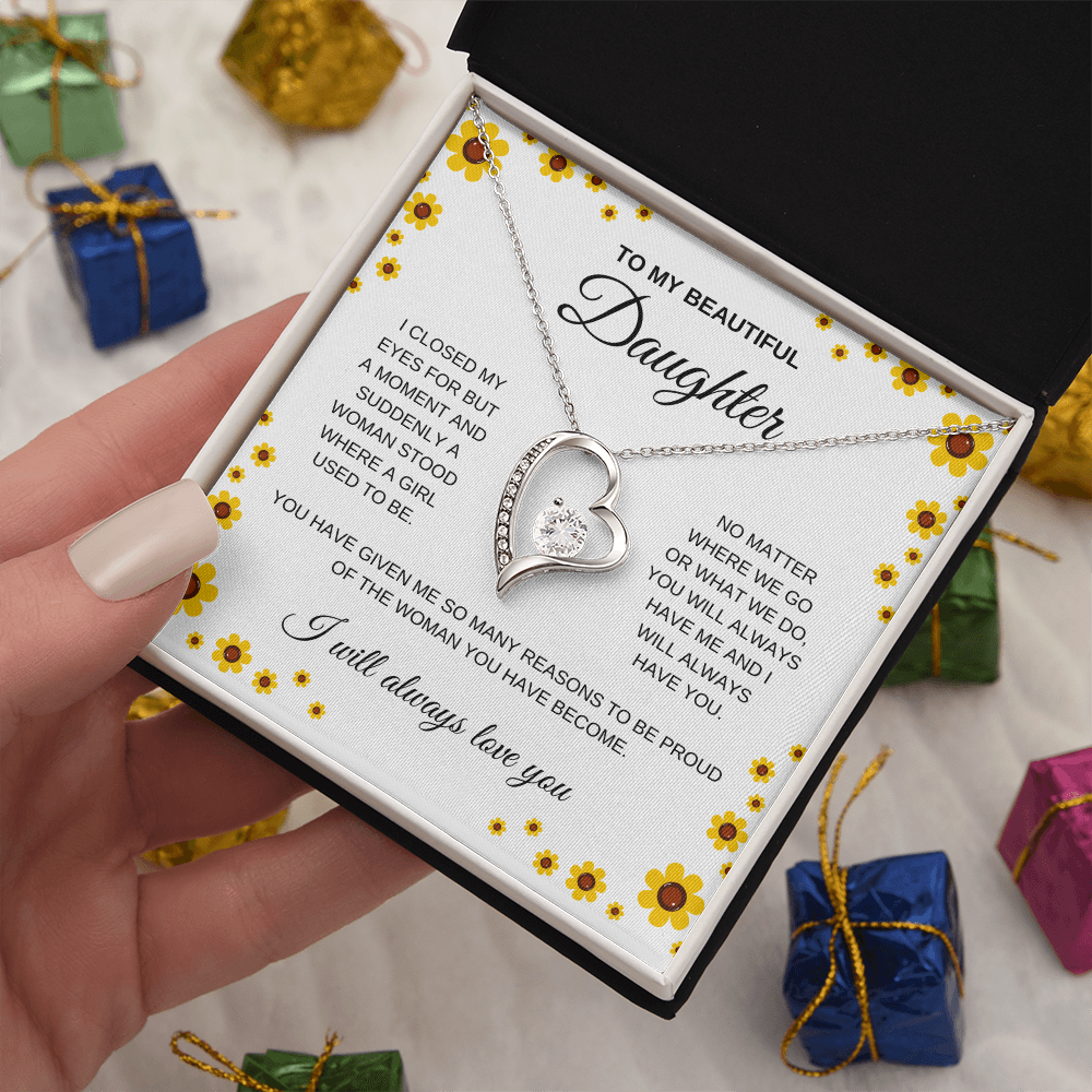 My beautiful daughter forever love necklace