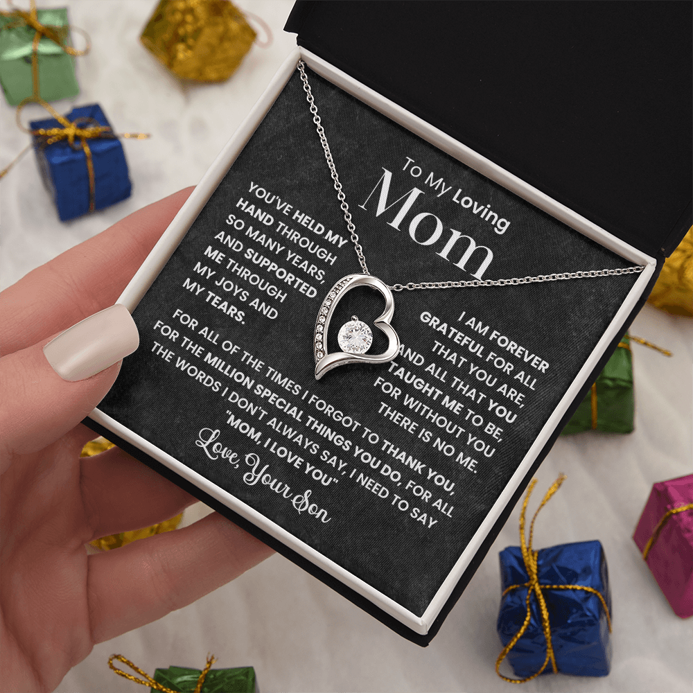 To Mom from Son - Forever Love necklace
