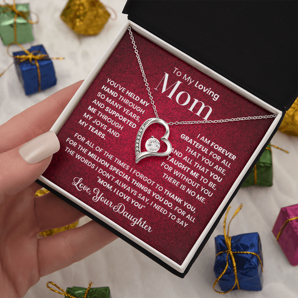 To my loving Mom forever love necklace