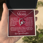 To my loving Mom forever love necklace