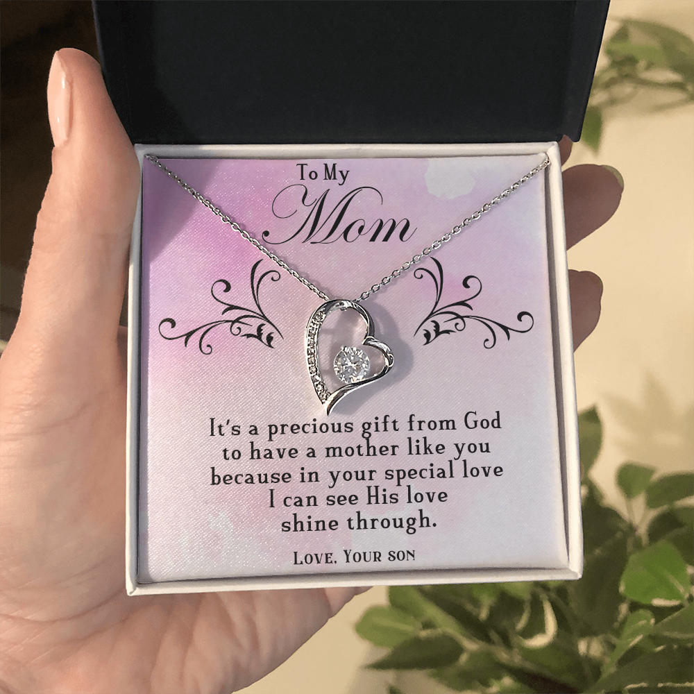 To My Mom Forever love necklace
