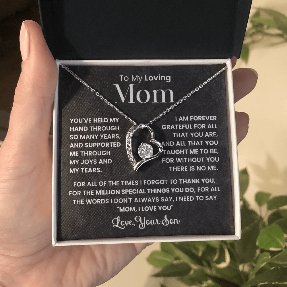 To Mom from Son - Forever Love necklace