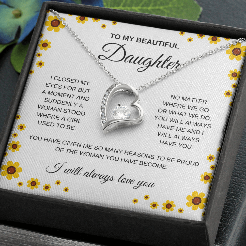 My beautiful daughter forever love necklace
