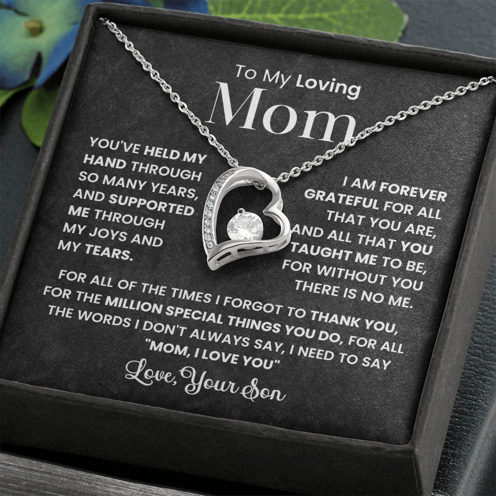 To Mom from Son - Forever Love necklace