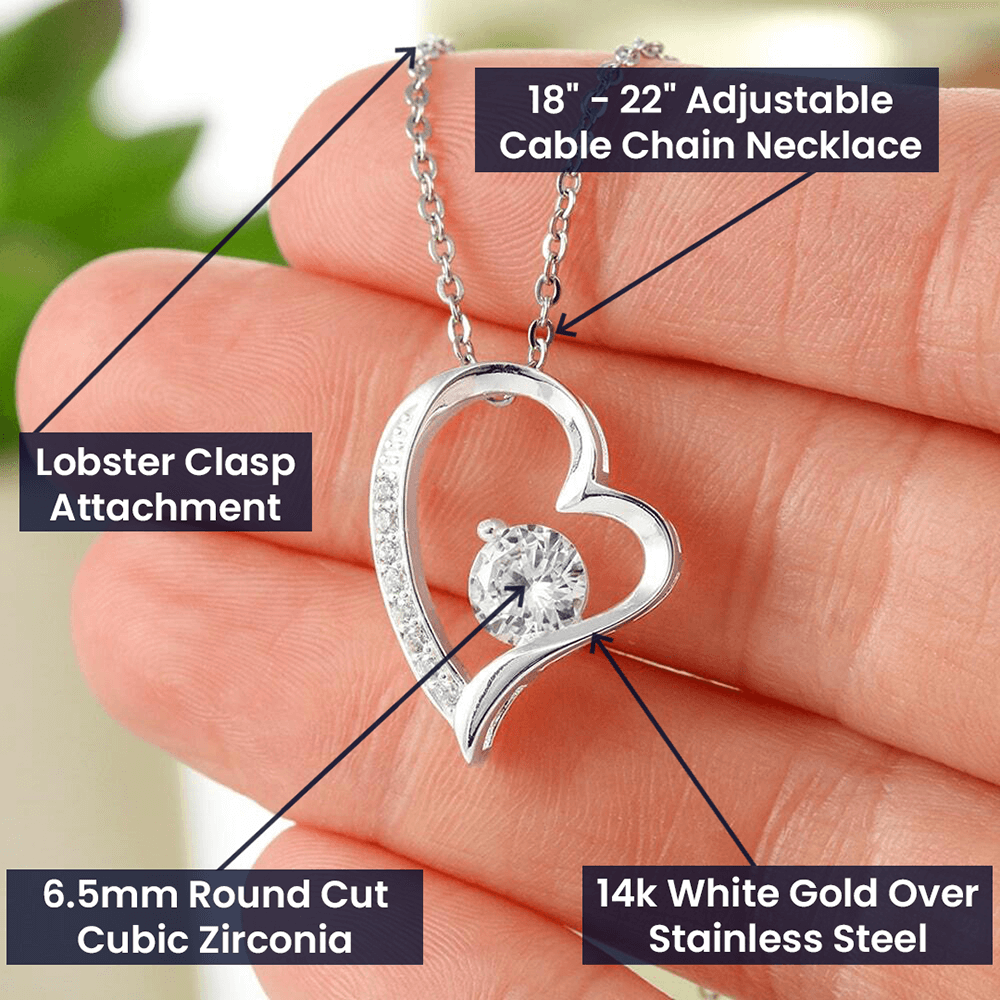 Forever love necklace from mom to daughter