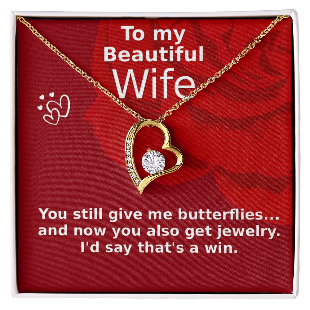 To My Beautiful Wife. Forever Love Necklace