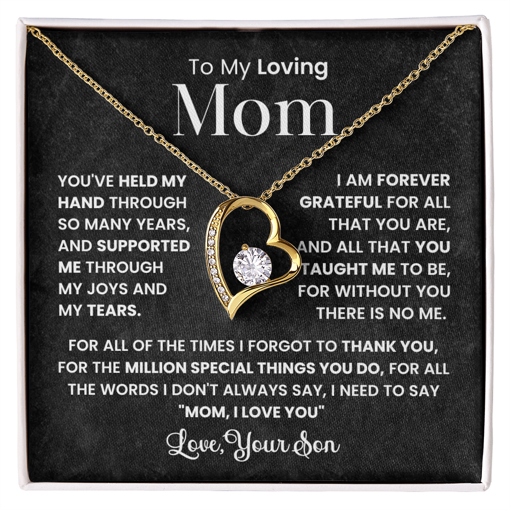 To Mom from Son - Forever Love necklace