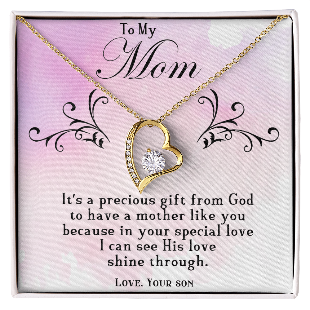 To My Mom Forever love necklace