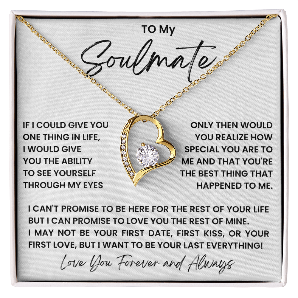 To my soulmate - forever love necklace