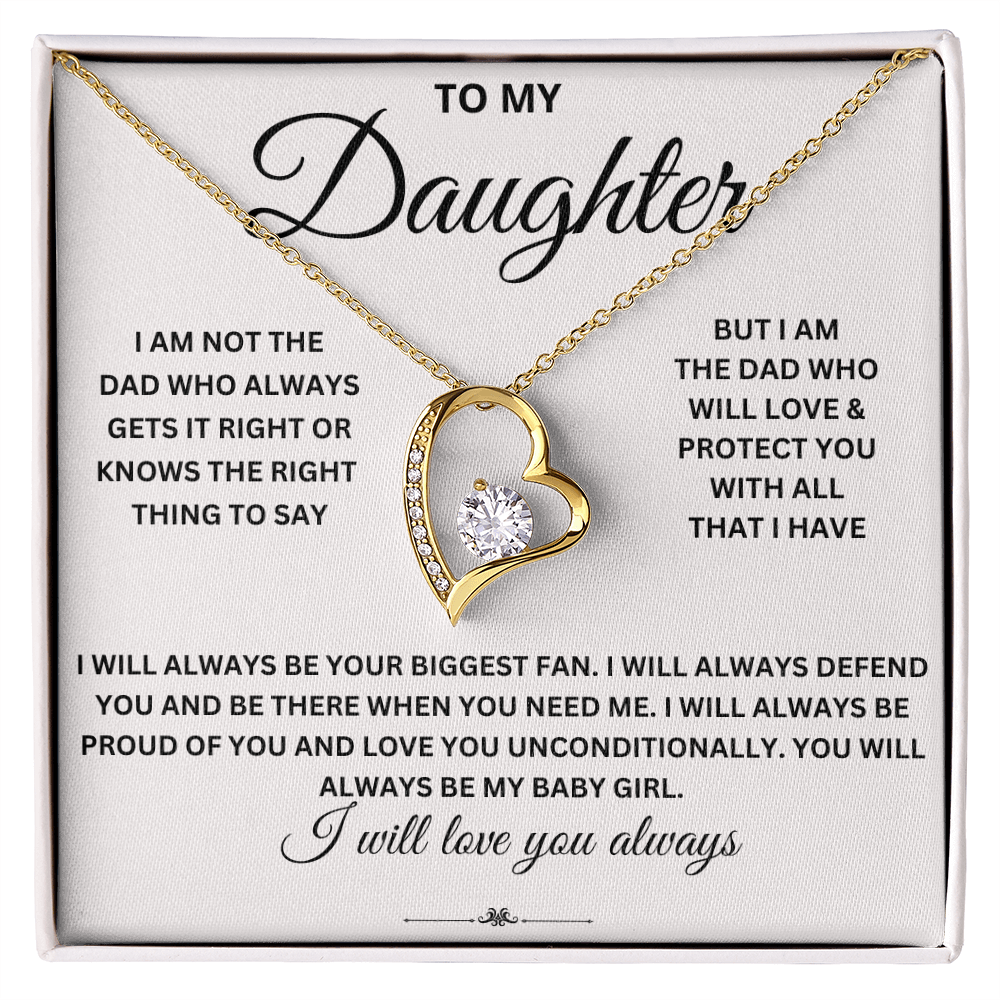 To daughter from Dad - Forever Love Necklace