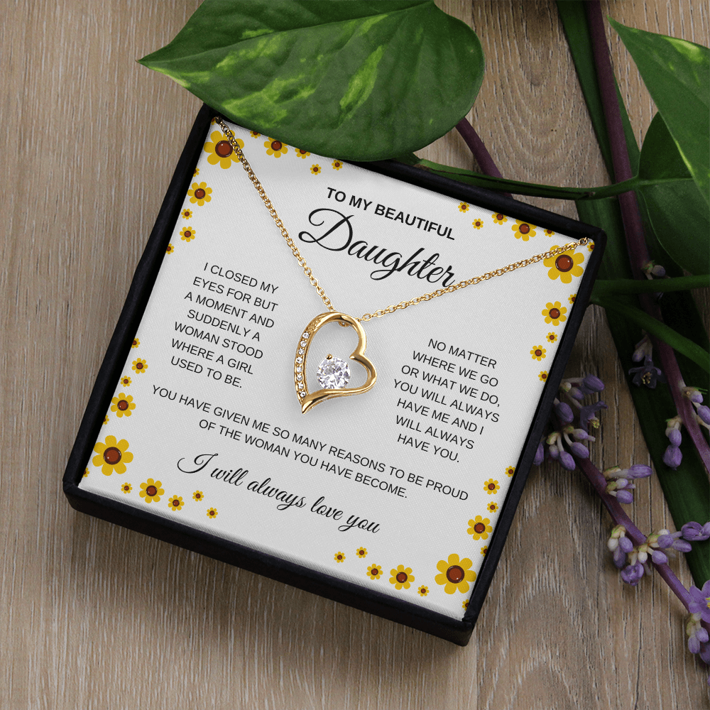 My beautiful daughter forever love necklace