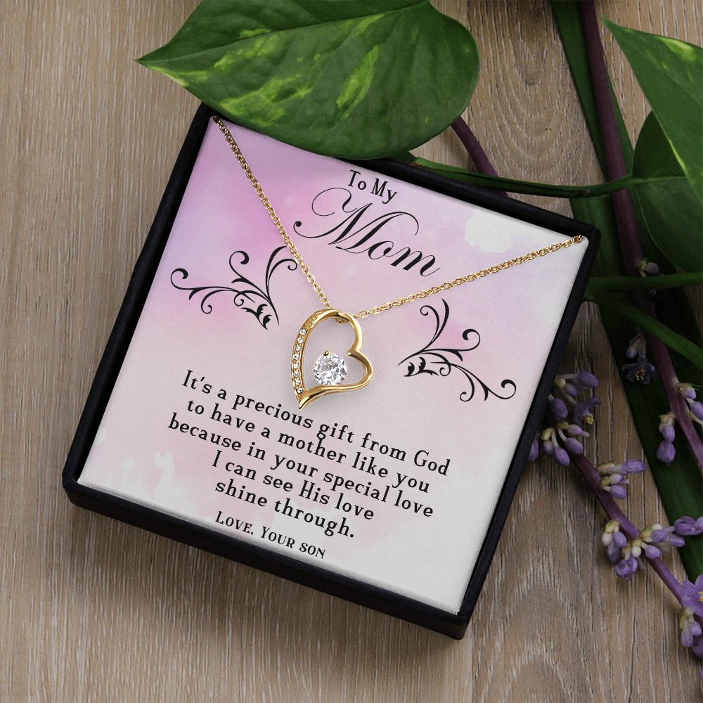 To My Mom Forever love necklace