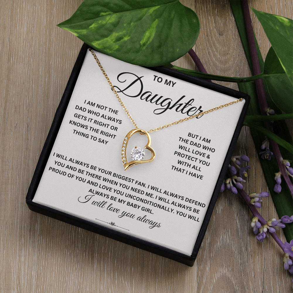 To daughter from Dad - Forever Love Necklace
