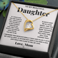 Forever love necklace from mom to daughter