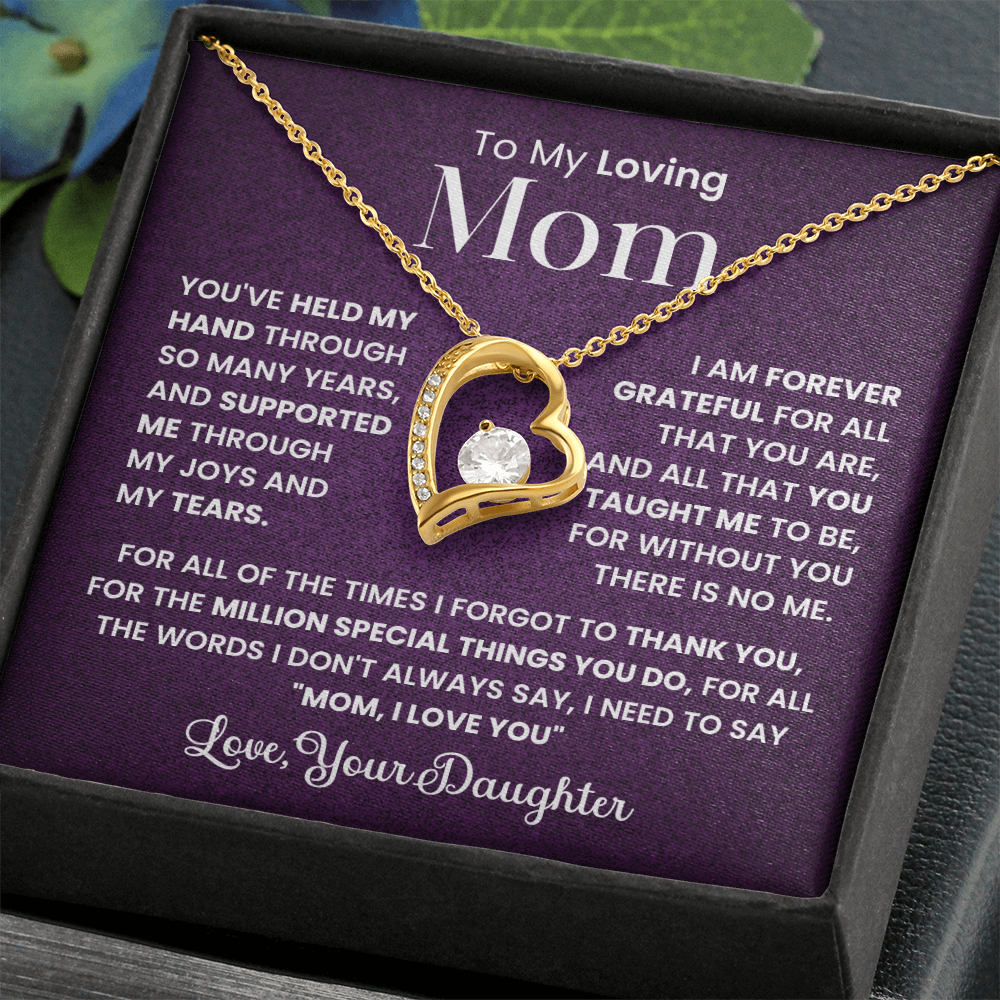 To Mom from Daughter. Forever love necklace