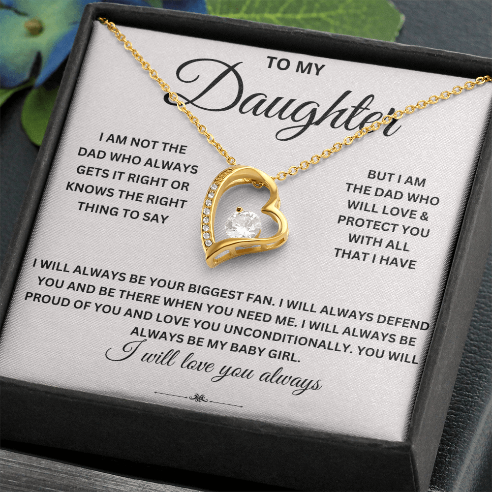 To daughter from Dad - Forever Love Necklace