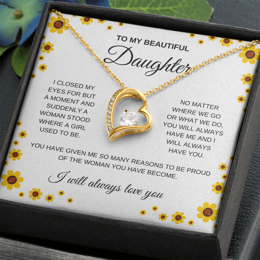 My beautiful daughter forever love necklace