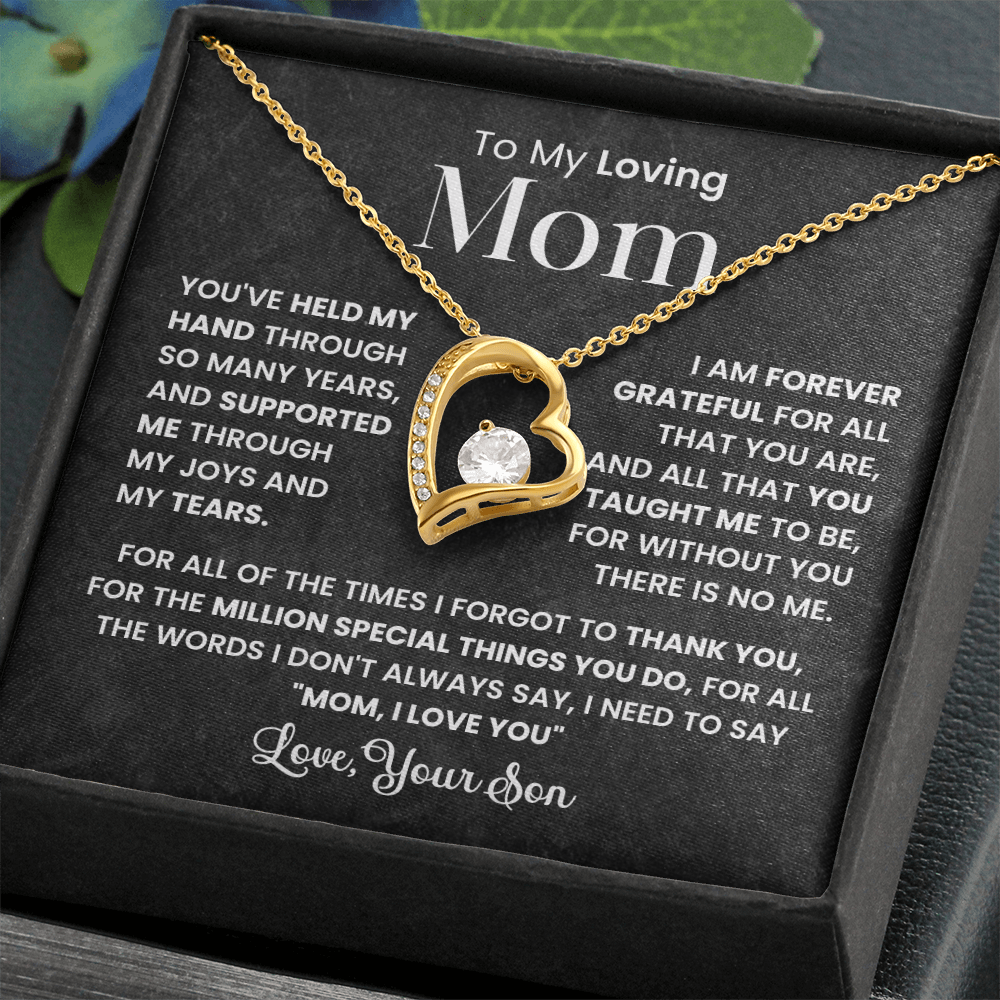 To Mom from Son - Forever Love necklace