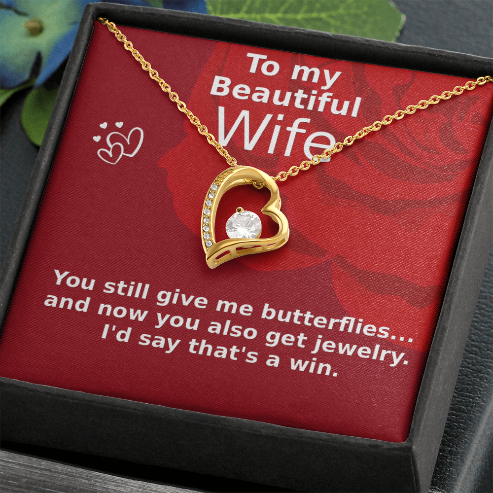 To My Beautiful Wife. Forever Love Necklace