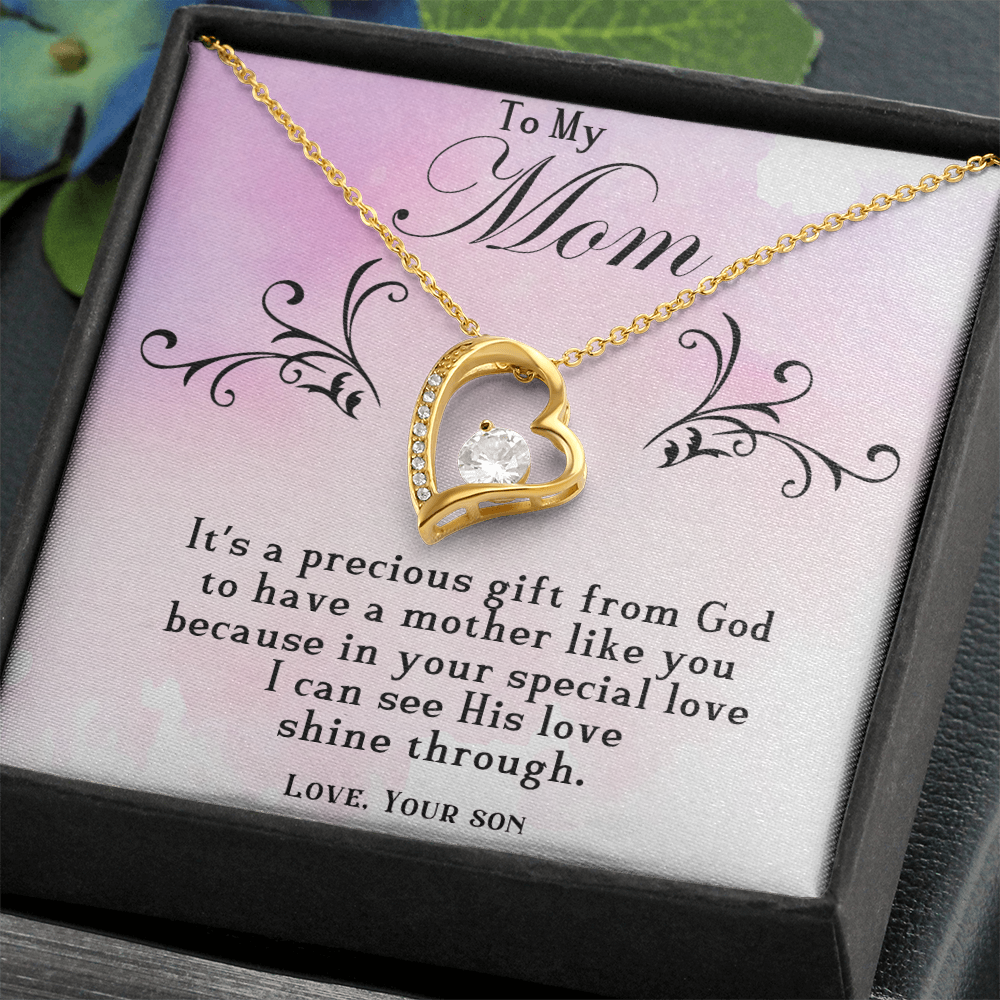 To My Mom Forever love necklace