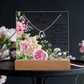 To my mom, forever love necklace on acrylic