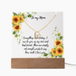To Mom Acrylic plaque with Forever Love necklace
