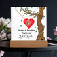 Mother and Daughter acrylic forever love necklace