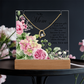 To my mom, forever love necklace on acrylic
