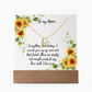 To Mom Acrylic plaque with Forever Love necklace