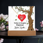 Mother and Daughter acrylic forever love necklace