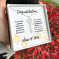 Graduation name necklace gift for sister