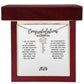 Graduation name necklace for daughter