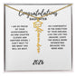 Graduation name necklace for daughter