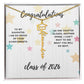 Congratulations to my Daughter. Graduation name necklace