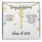 Graduation name necklace gift for niece.