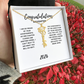 Graduation name necklace for daughter