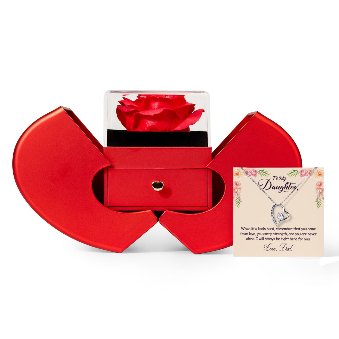 To my daughter. Forever Love Necklace Heart Box