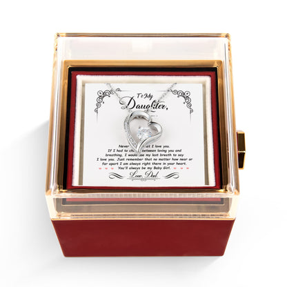 To My Daughter Forever Love necklace in rose box