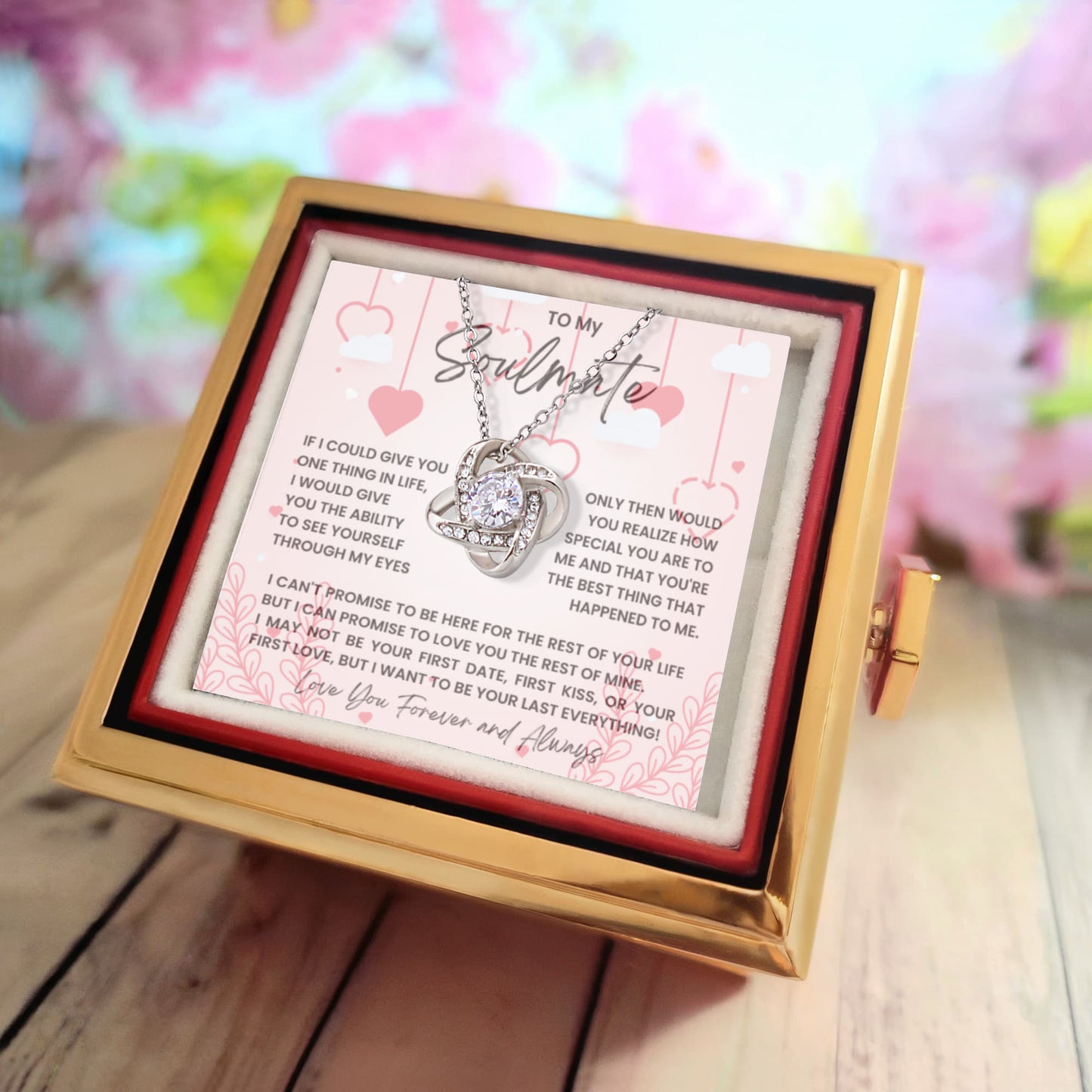 To My Soulmate in Rotating Rose Box