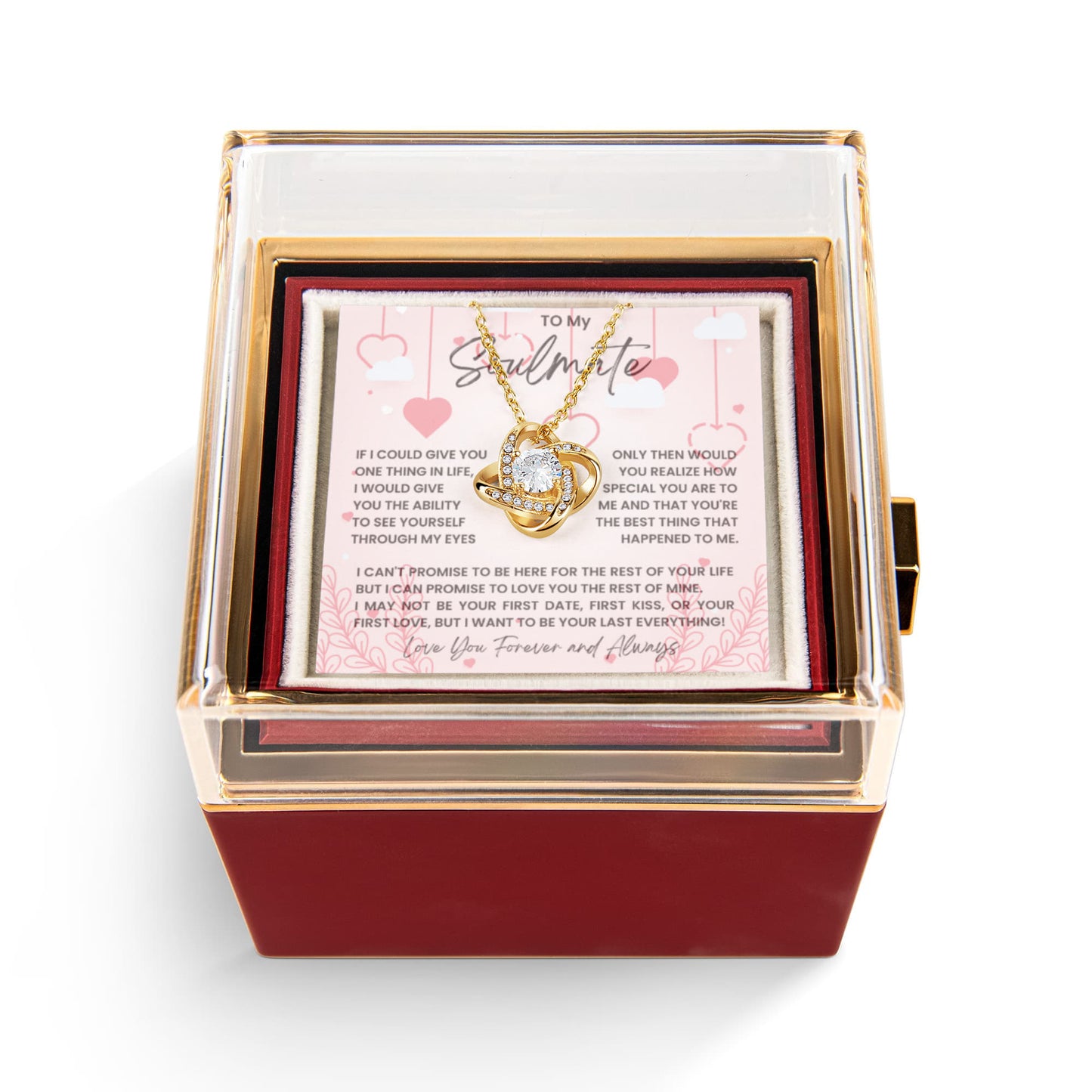 To My Soulmate in Rotating Rose Box